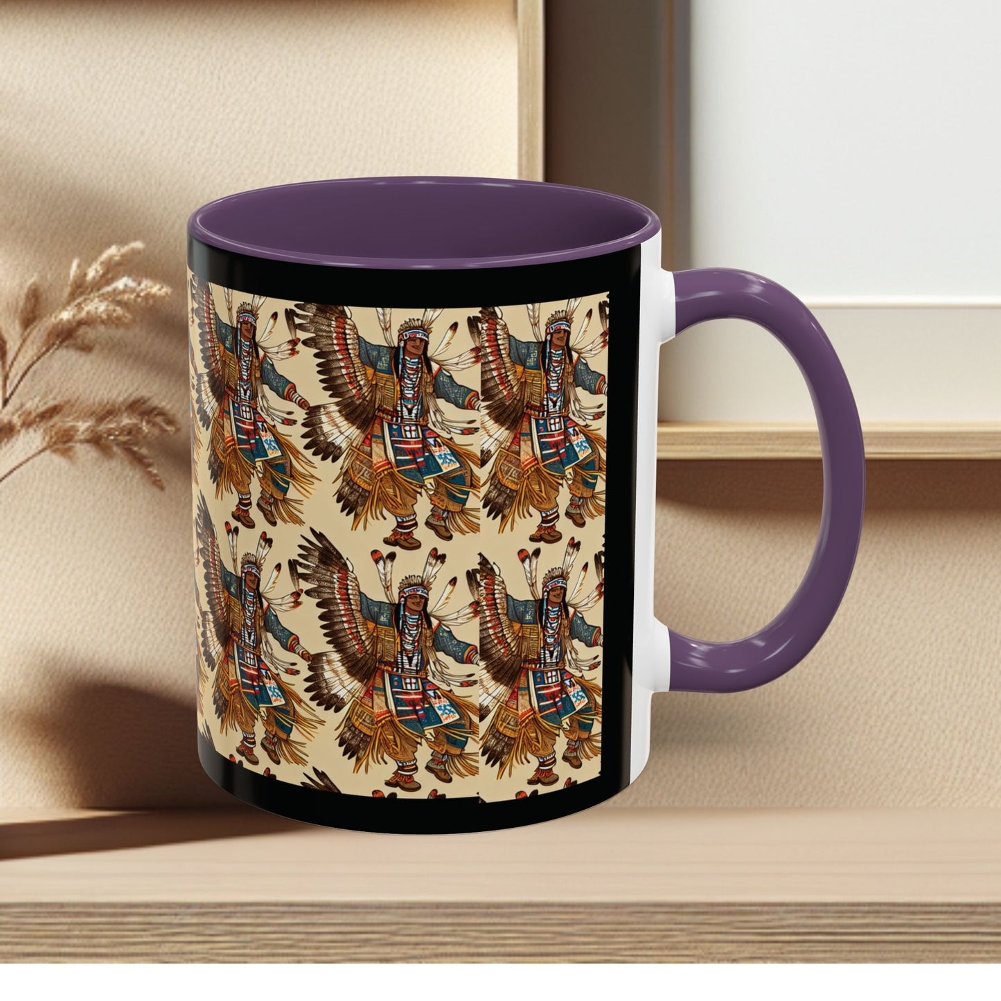 Mug- American Native Dancers Accent Coffee Mug (11, 15oz)