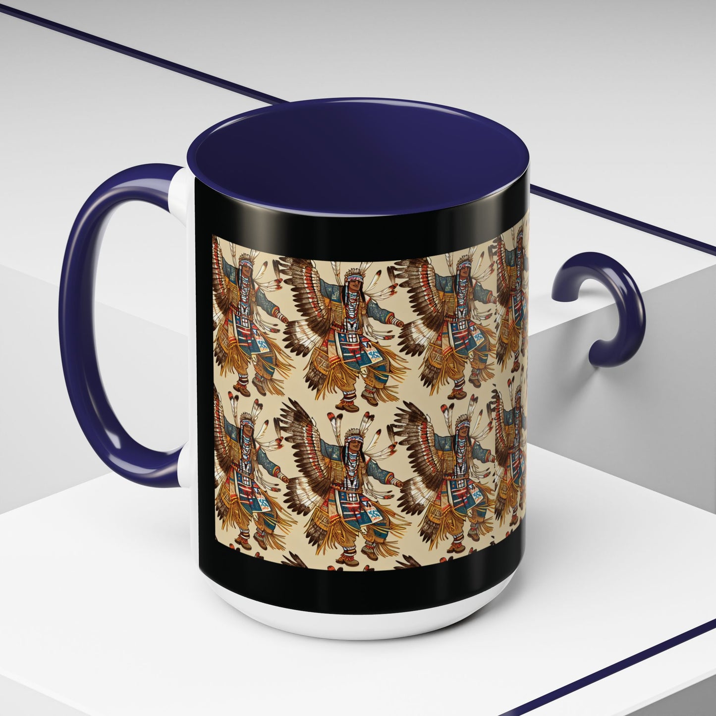 Mug- American Native Dancers Accent Coffee Mug (11, 15oz)