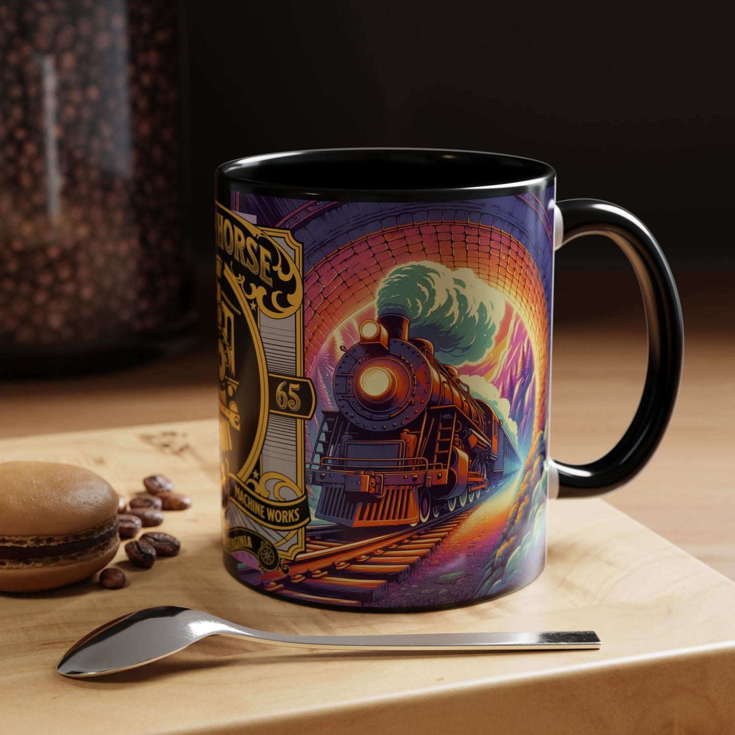 Mug- Steam Engine Iron Horse Accent Coffee Mug (11oz)