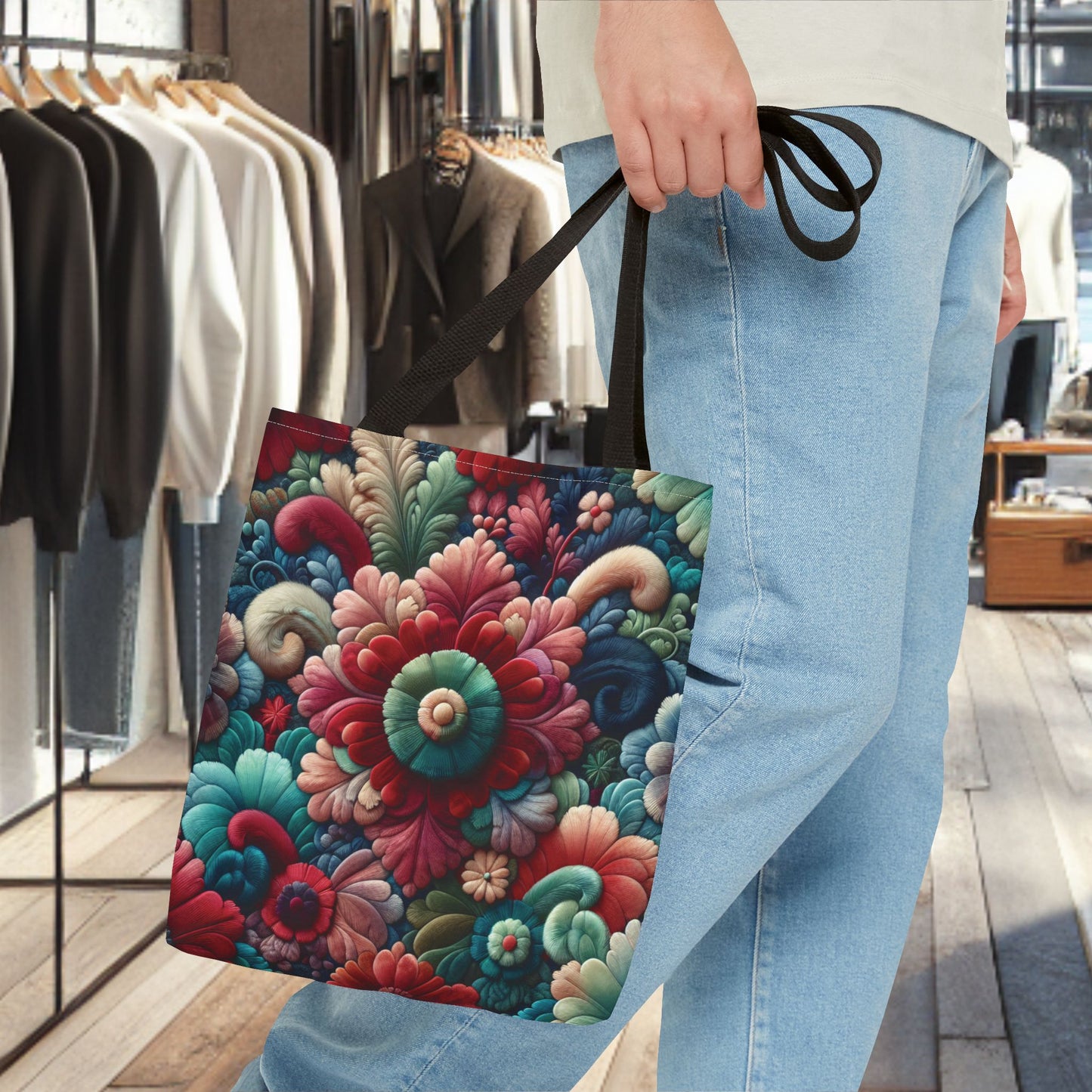 Beautiful Flower Tote Bag — Floral All-Over Print Tote