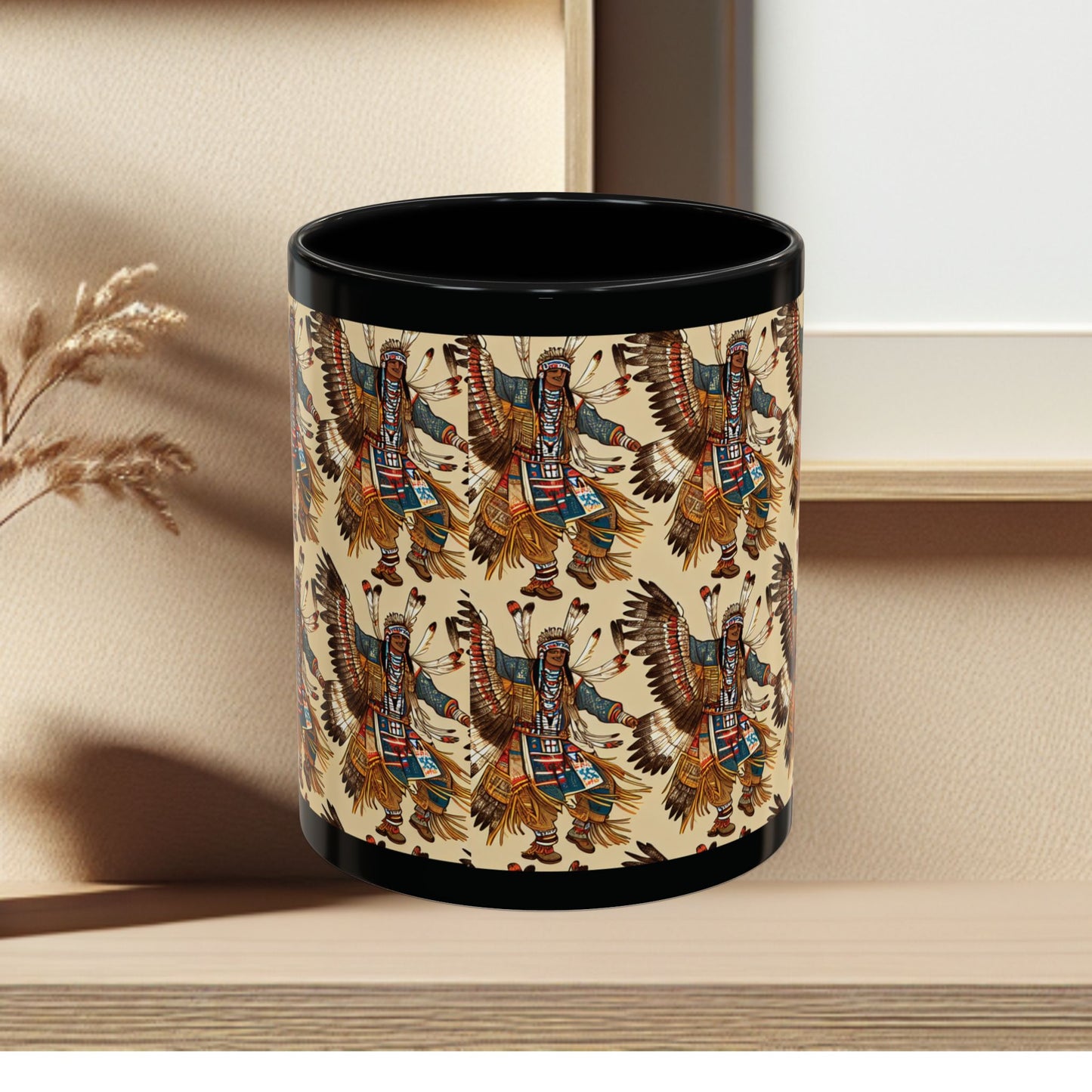 Mug- American Native Dancers Accent Coffee Mug (11, 15oz)