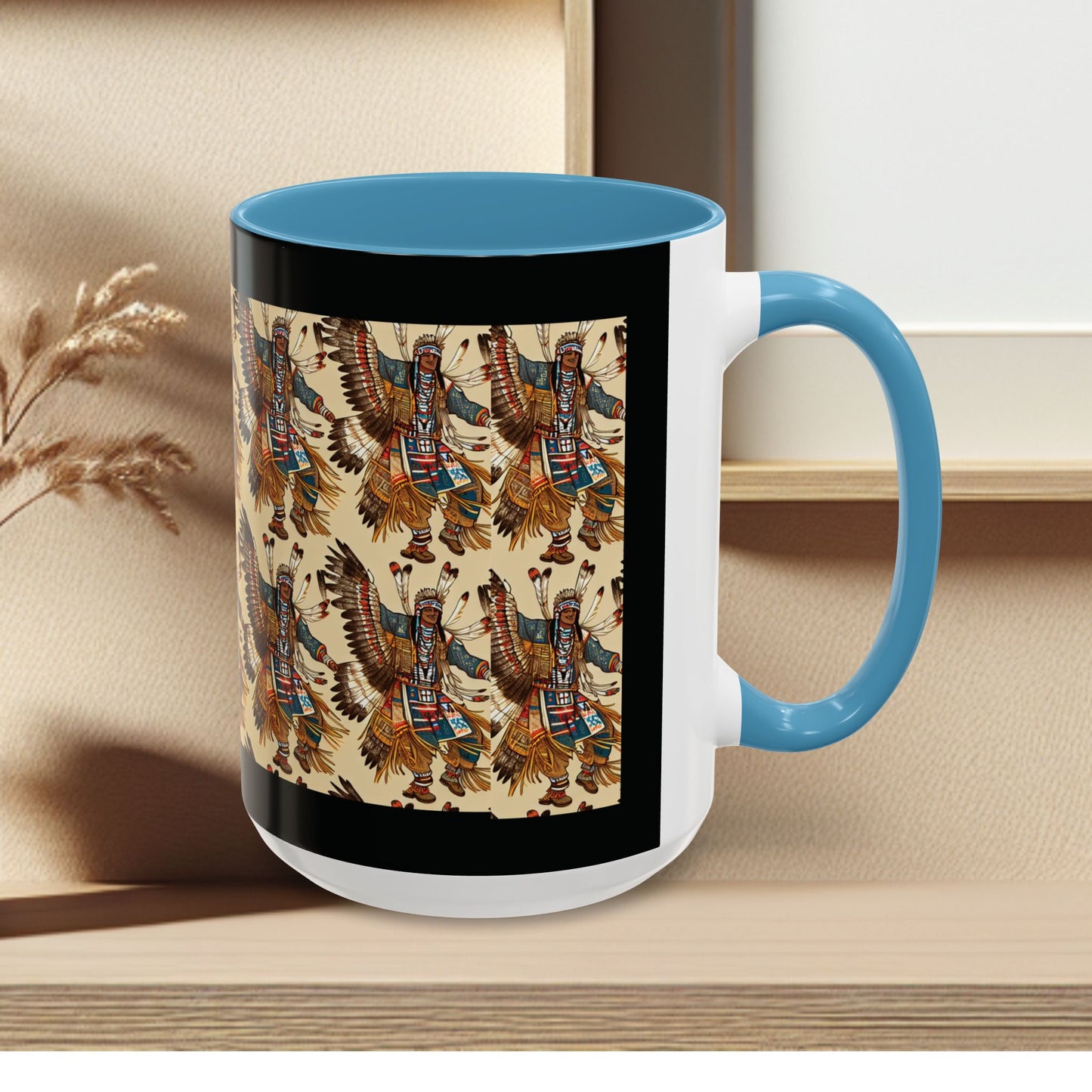 Mug- American Native Dancers Accent Coffee Mug (11, 15oz)