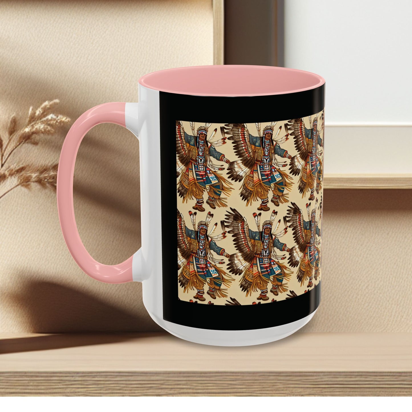 Mug- American Native Dancers Accent Coffee Mug (11, 15oz)
