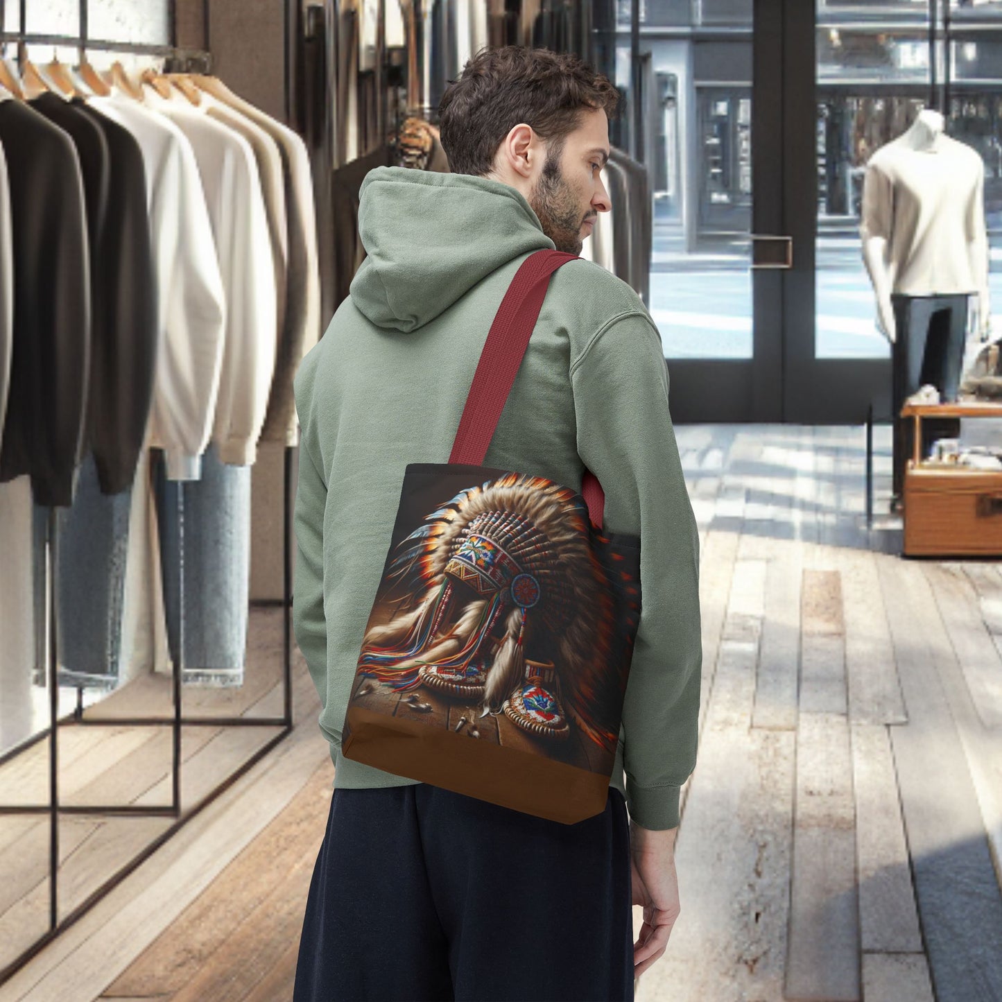 Native War Bonnet Tote Bag - Tribal Style Accessories