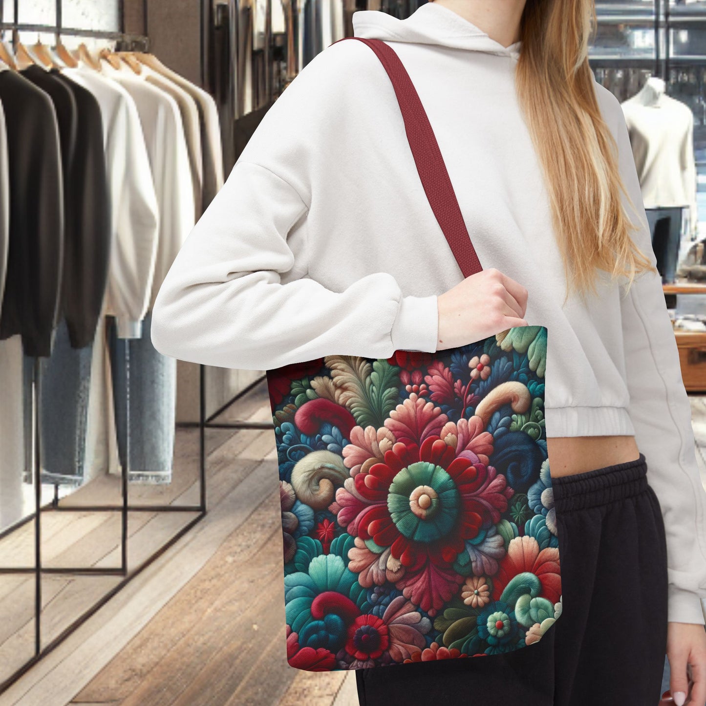 Beautiful Flower Tote Bag — Floral All-Over Print Tote