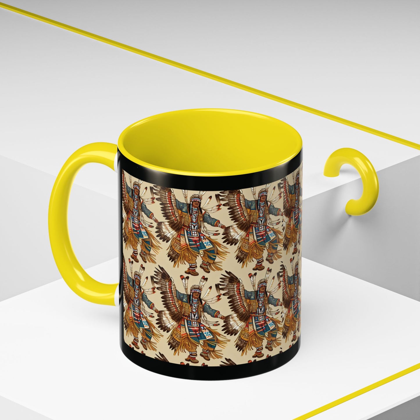 Mug- American Native Dancers Accent Coffee Mug (11, 15oz)