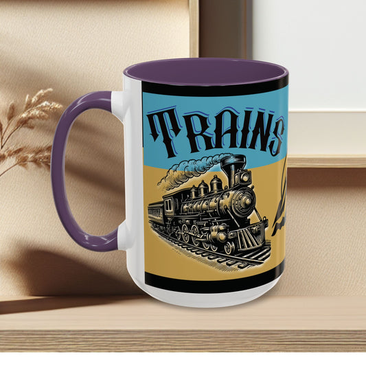 Mug-Trains Accent Coffee Mug