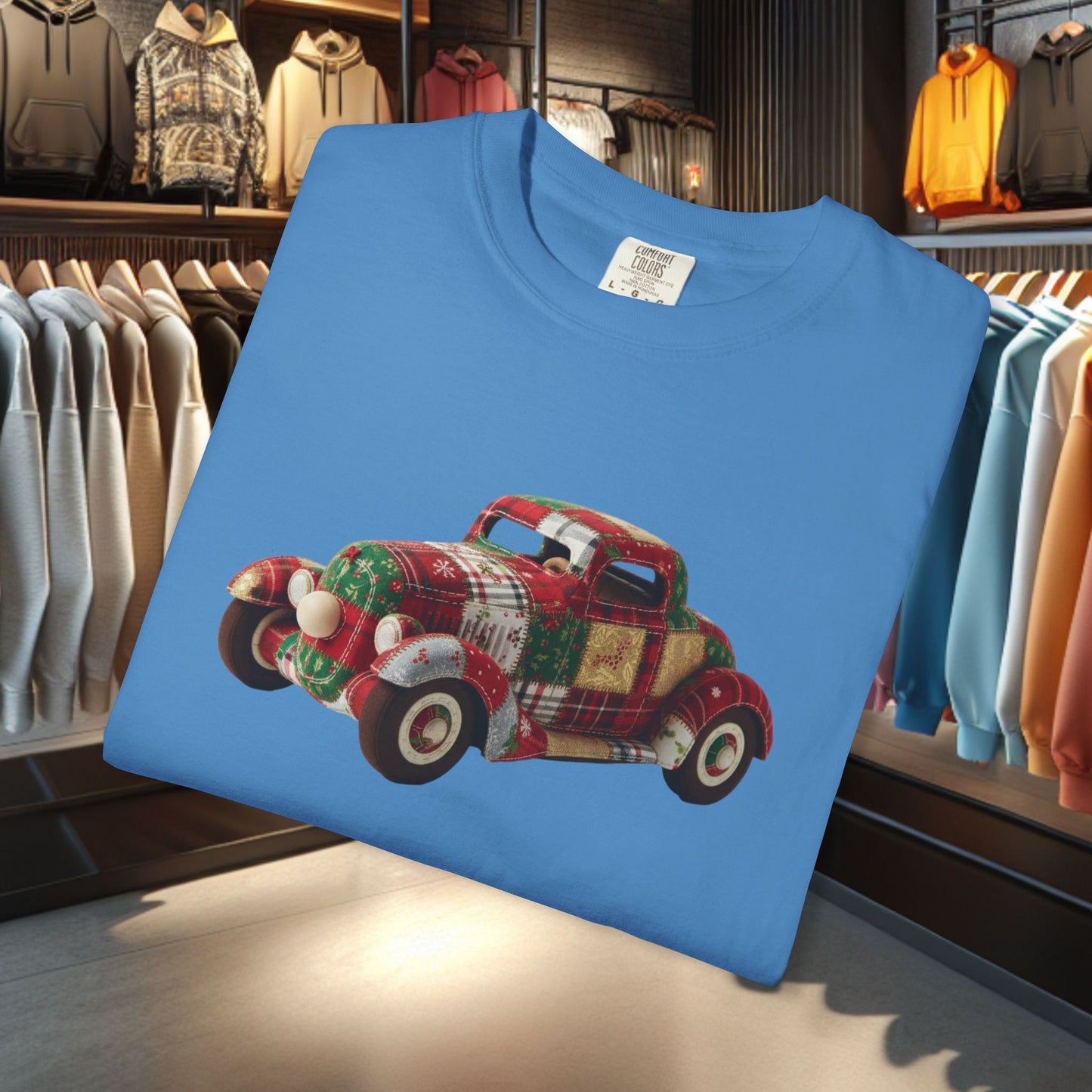Patchwork Hot Rod T-Shirt — "pho" Patchwork Garment-Dyed