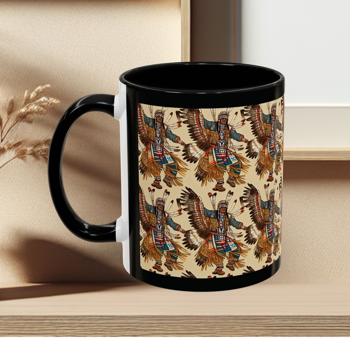 Mug- American Native Dancers Accent Coffee Mug (11, 15oz)