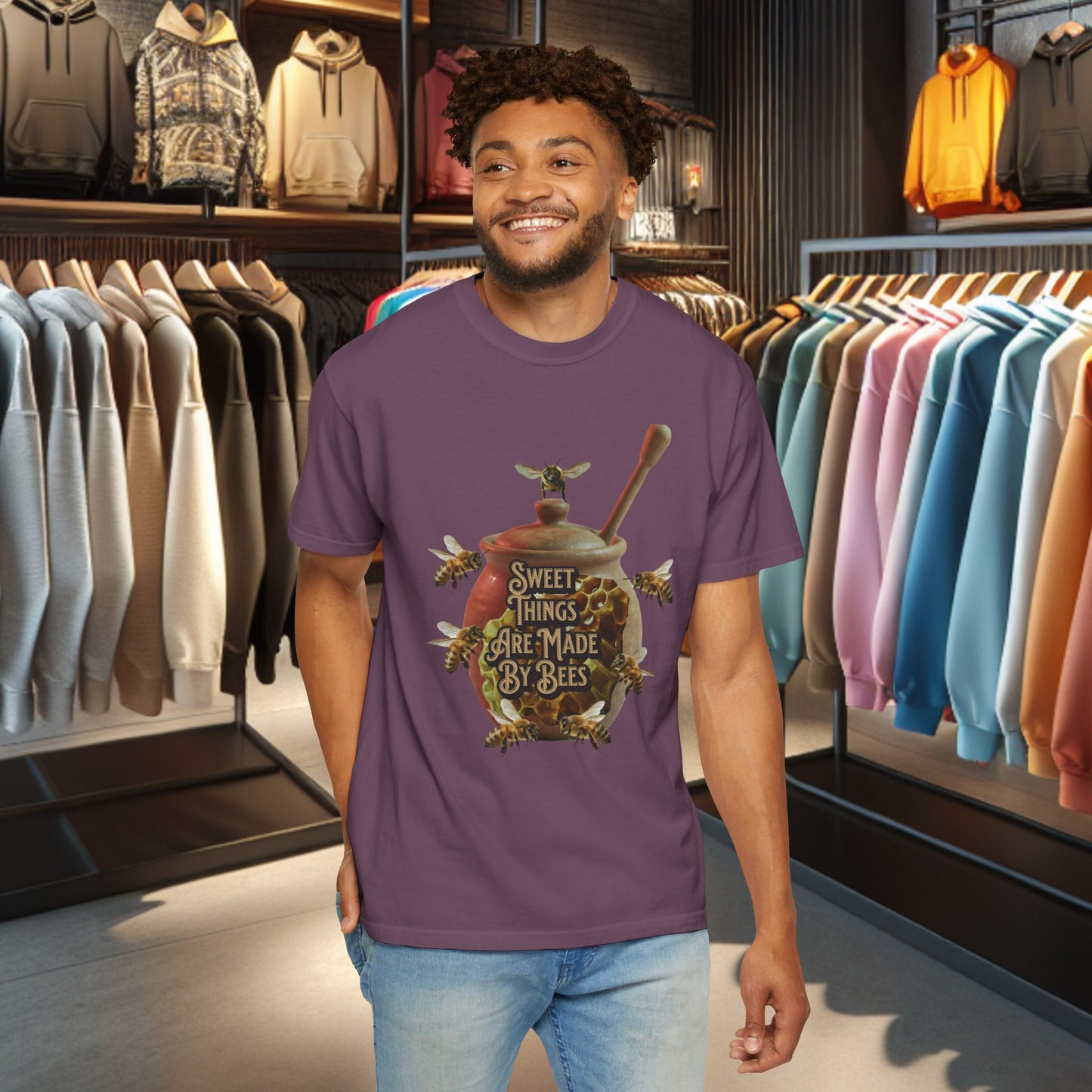Bee Honey T-Shirt — "Sweet Things Are Made By Bees" Graphic Tee