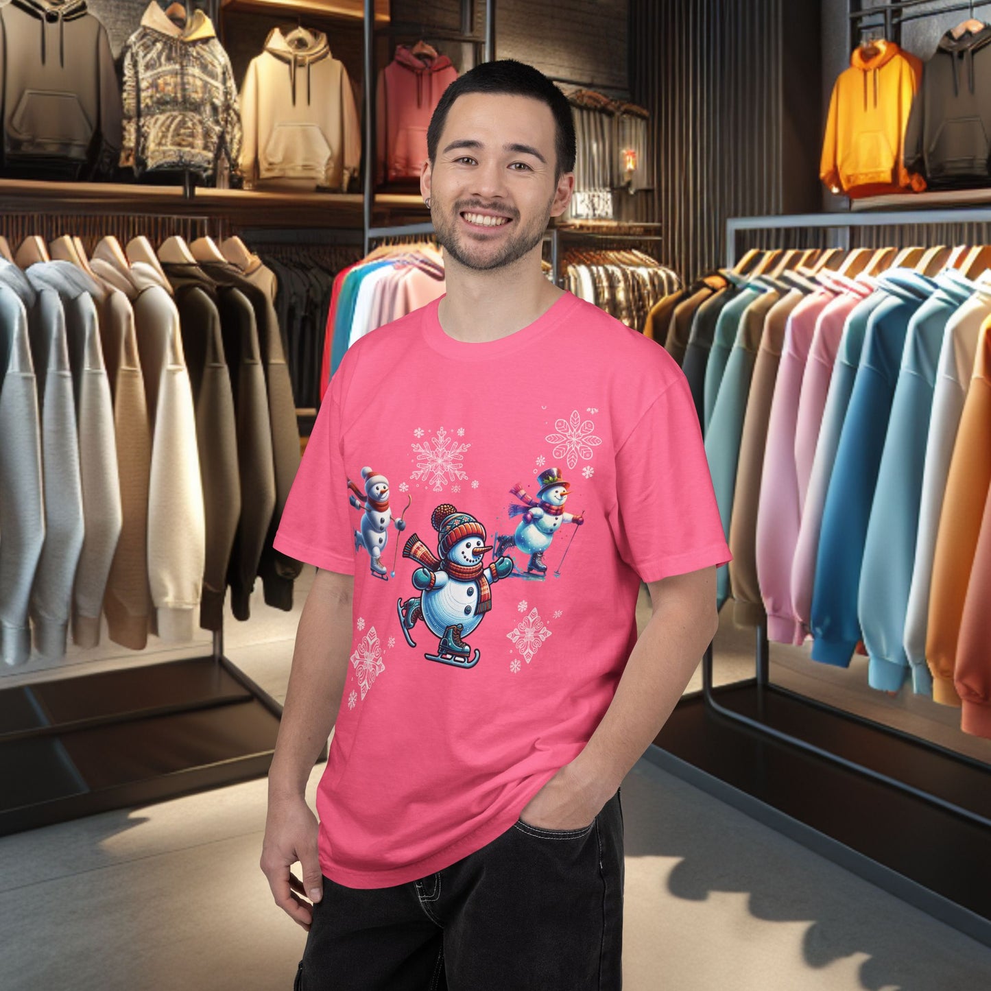 Scatting Snowmen, T-Shirt - Snowman Lover's Gift