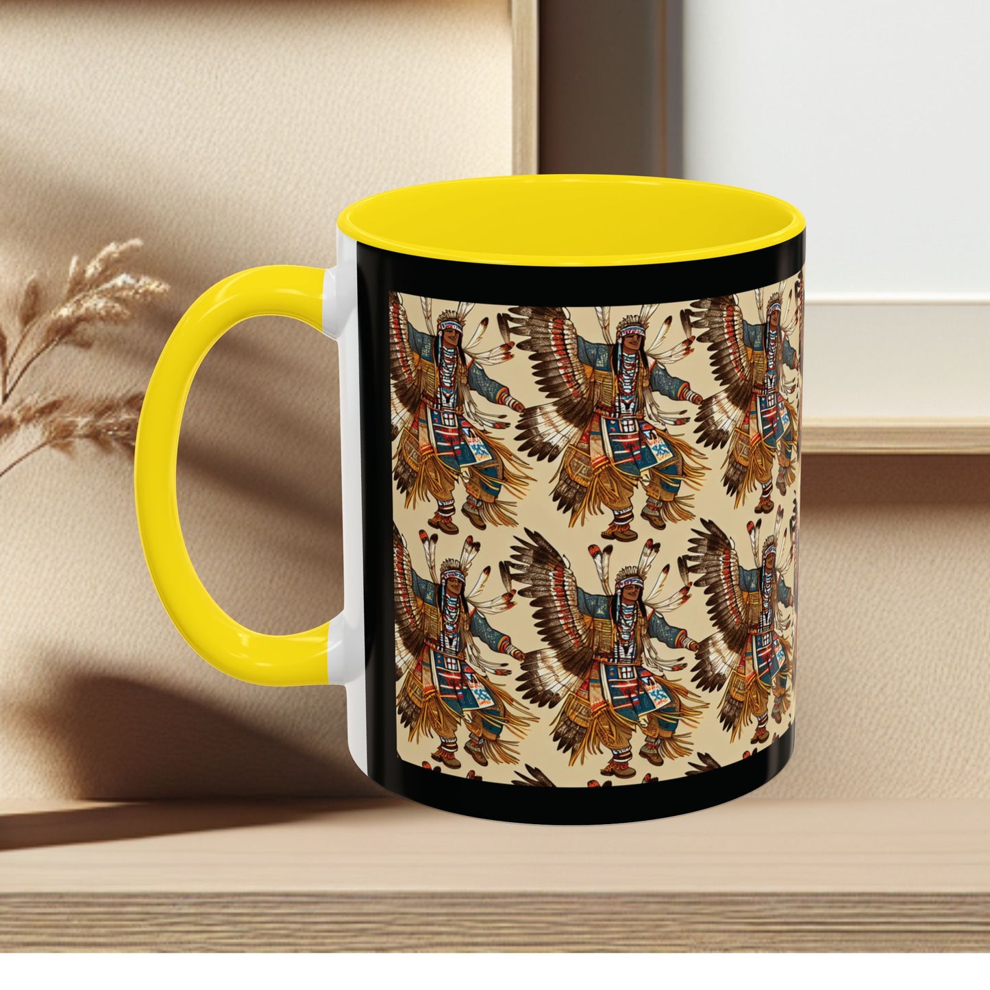 Mug- American Native Dancers Accent Coffee Mug (11, 15oz)