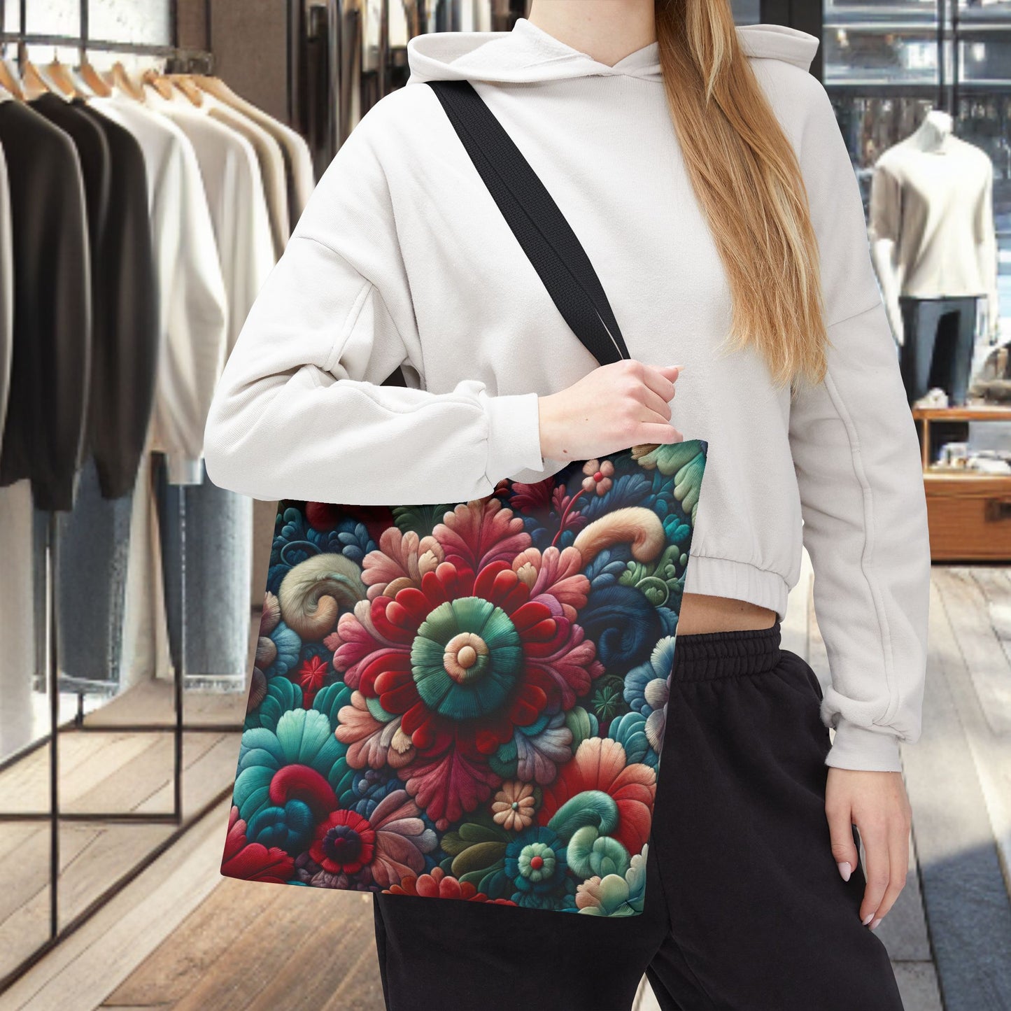Beautiful Flower Tote Bag — Floral All-Over Print Tote