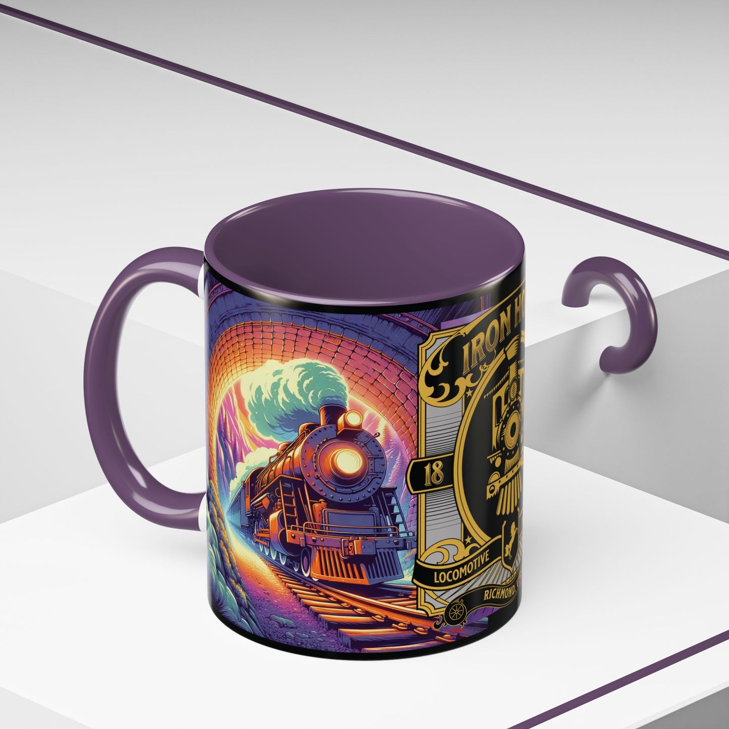 Mug- Steam Engine Iron Horse Accent Coffee Mug (11oz)