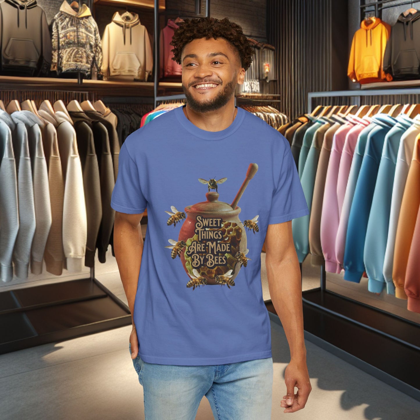 Bee Honey T-Shirt — "Sweet Things Are Made By Bees" Graphic Tee