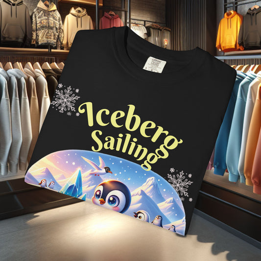 Iceberg Sailing Penguin T-shirt - Holidays Festive Top