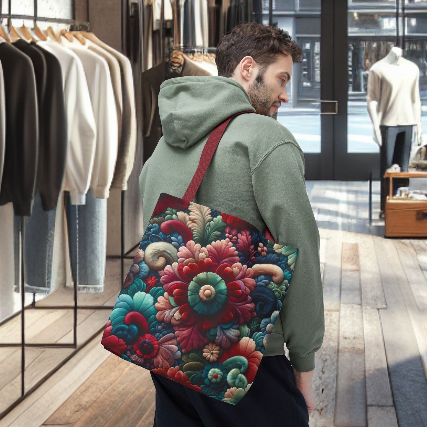 Beautiful Flower Tote Bag — Floral All-Over Print Tote