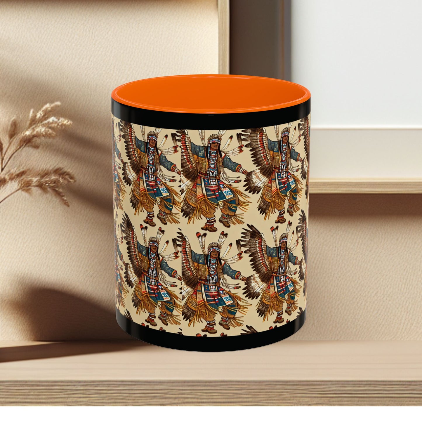 Mug- American Native Dancers Accent Coffee Mug (11, 15oz)