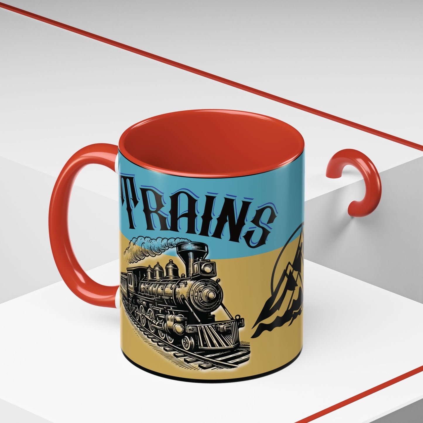 Mug-Trains Accent Coffee Mug