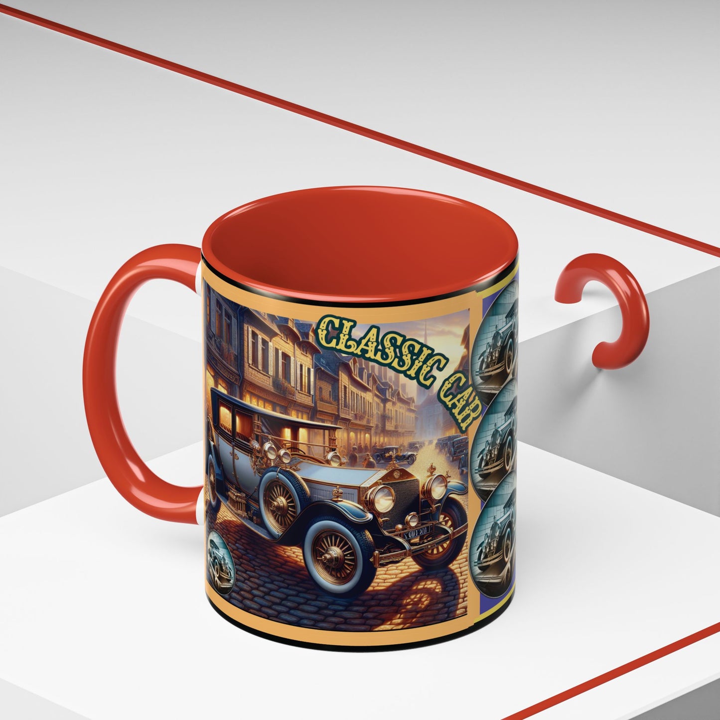 Mug-Blue Classic Car - Accent Coffee Mug (11oz, 15oz)