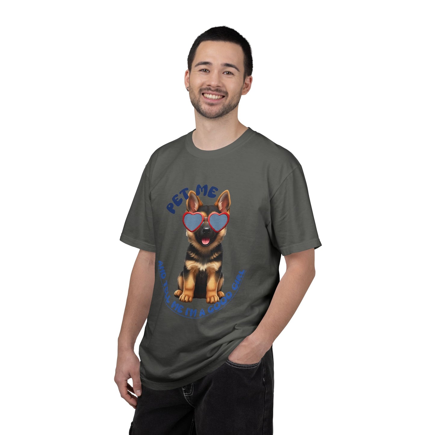 Copy of German Sheperd Puppy Tee — "Pet Me" Dyed T-Shirt