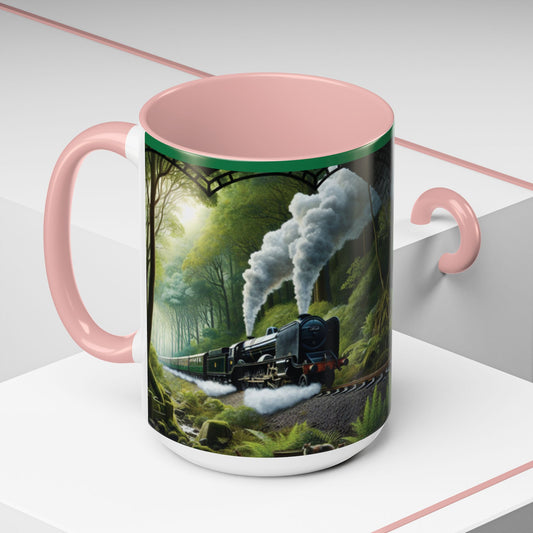 Mug - Jungle Train - Accent Coffee Mug (11oz, 15oz) (AOP)