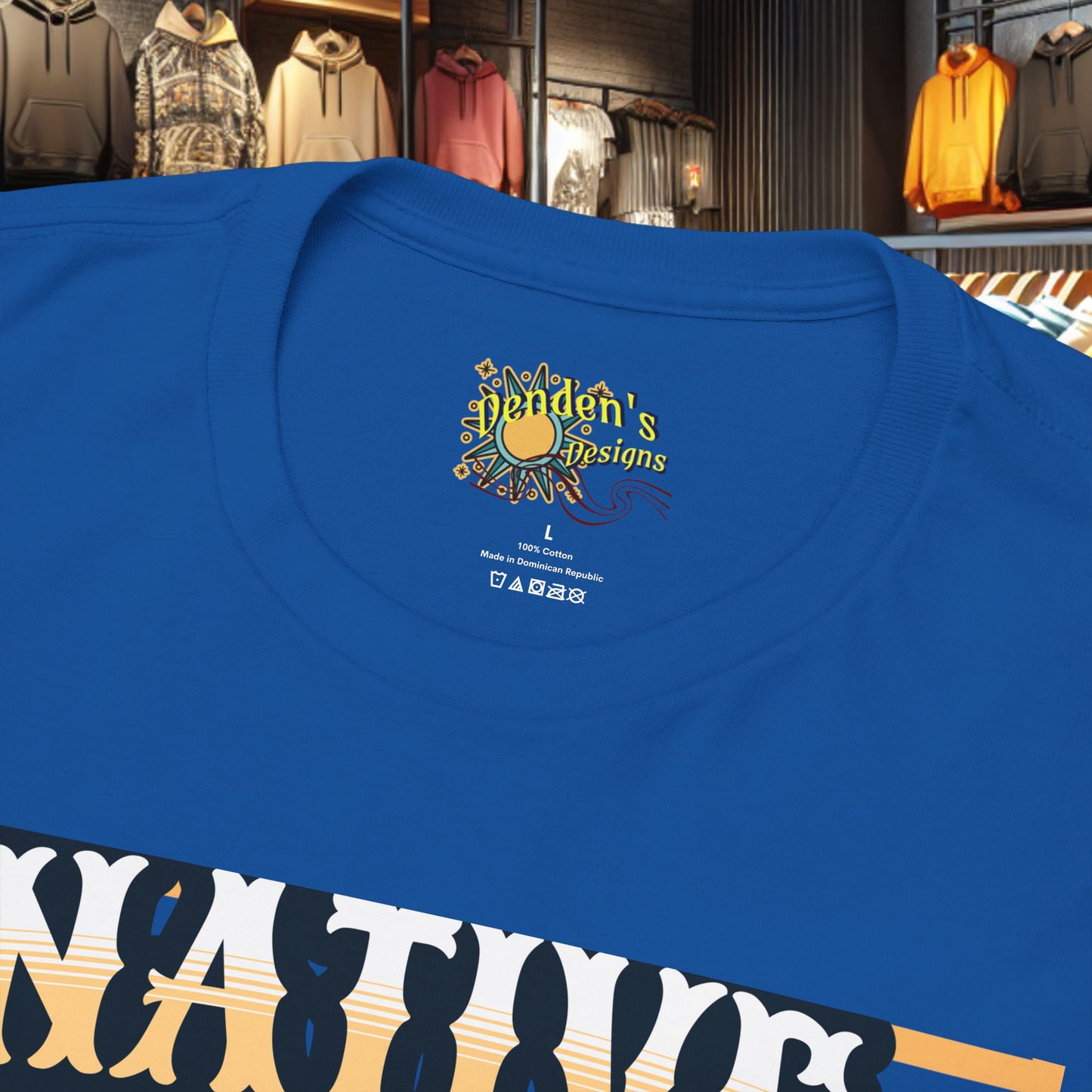 Unisex Cotton Tee - Native War Bonnet -Heavy Cotton Tee-