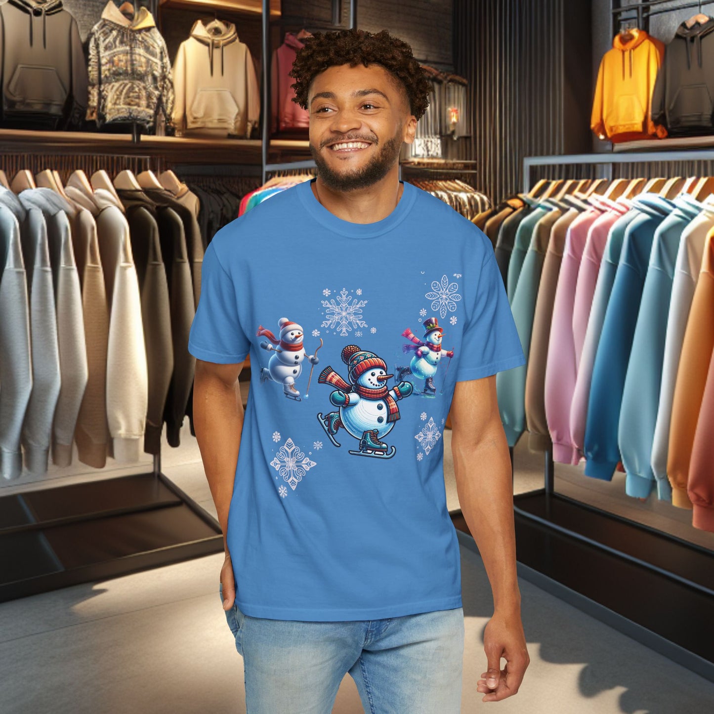 Scatting Snowmen, T-Shirt - Snowman Lover's Gift