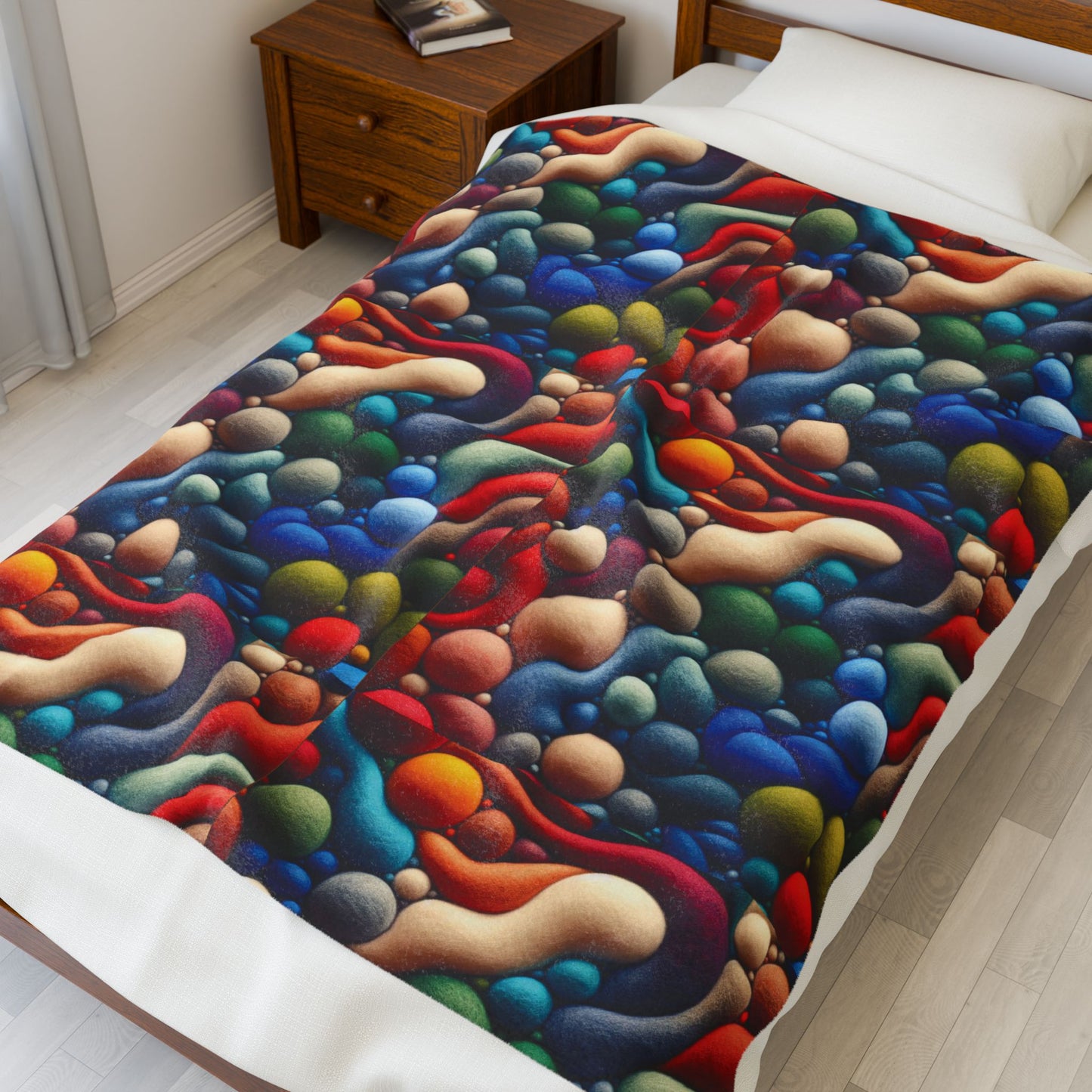 Rising Bubbles Velveteen Plush Blanket — Bubble Throw