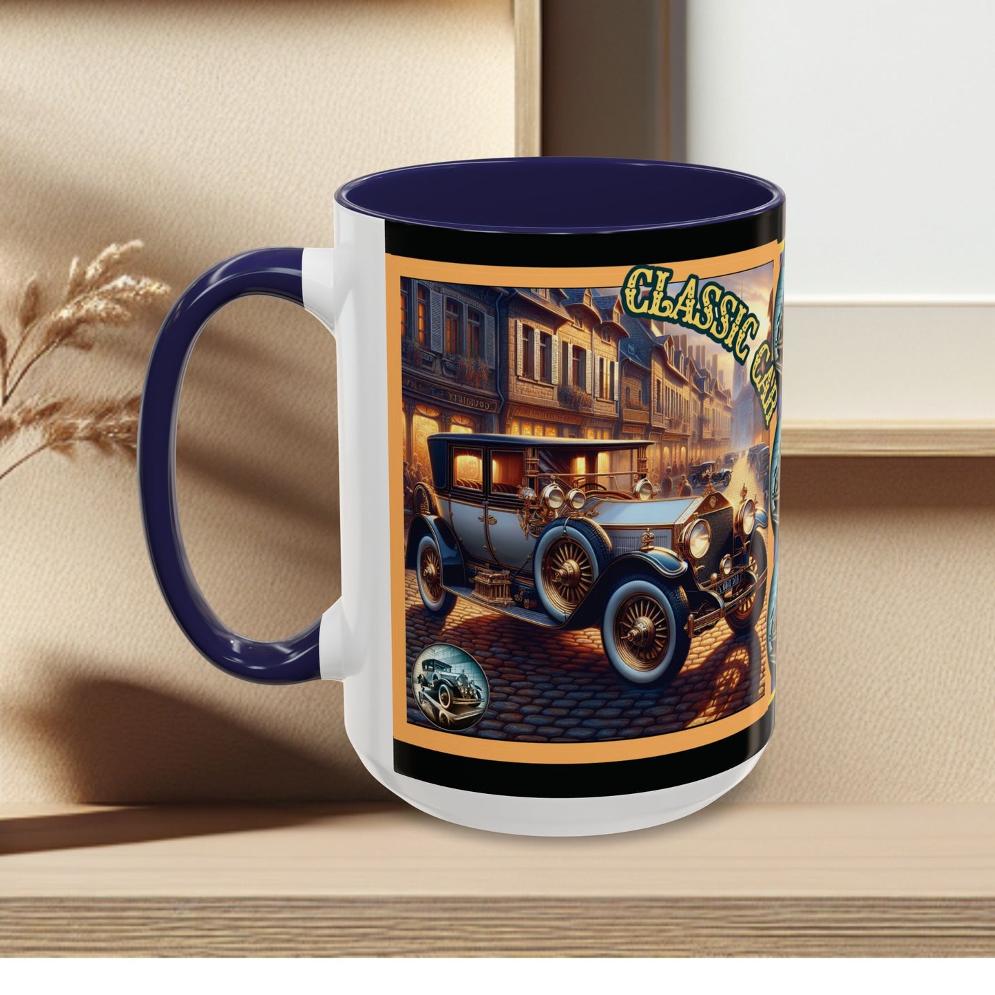 Mug-Blue Classic Car - Accent Coffee Mug (11oz, 15oz)