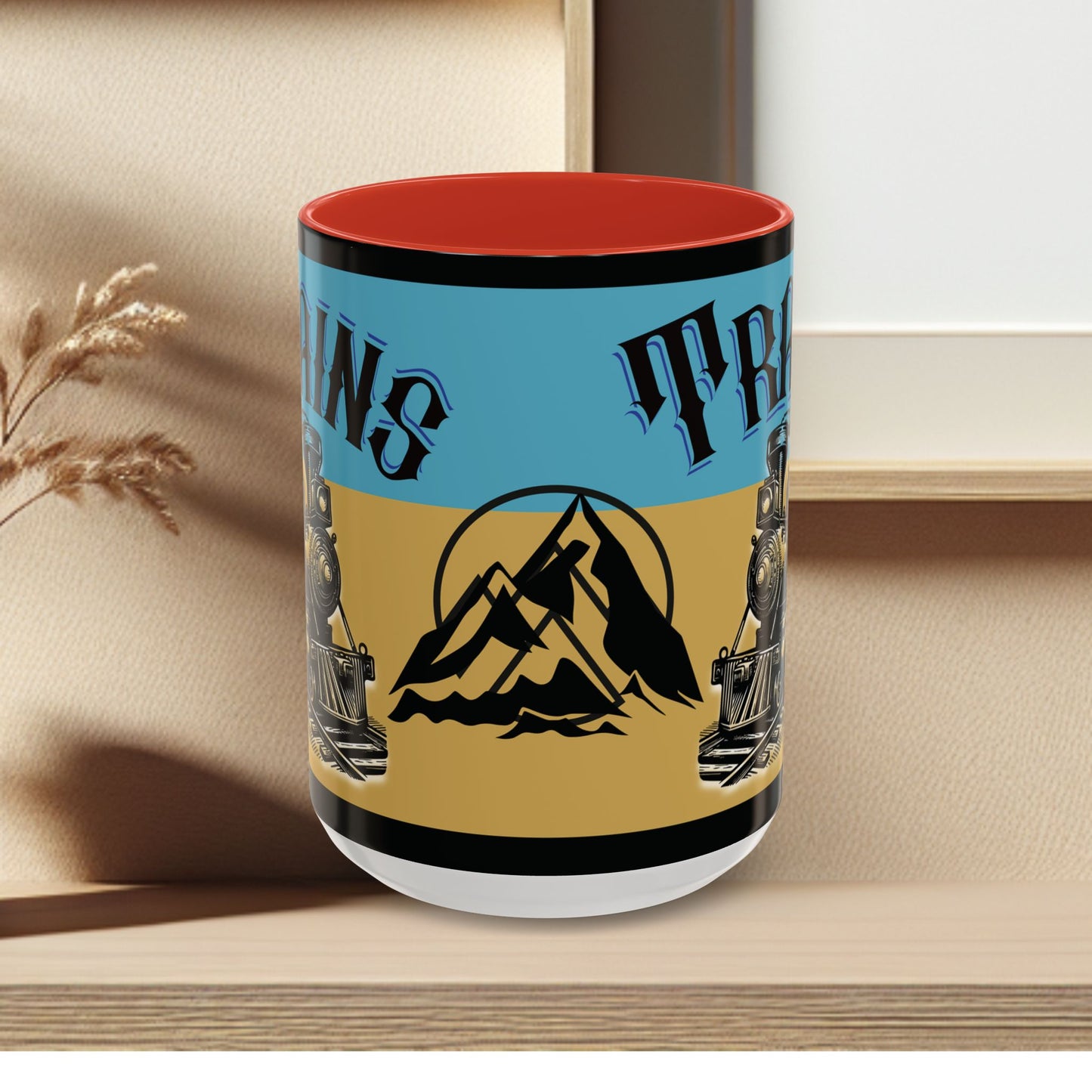 Mug-Trains Accent Coffee Mug