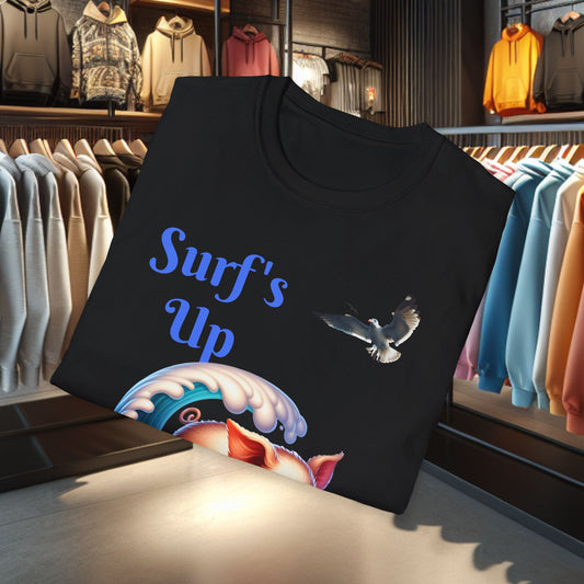 Pig Surfing Unisex T-Shirt - Surf's Up