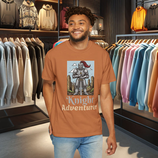 Knight Adventurer Tee — Mideval SR. Knight with Armor and Sward Graphic T-Shirt