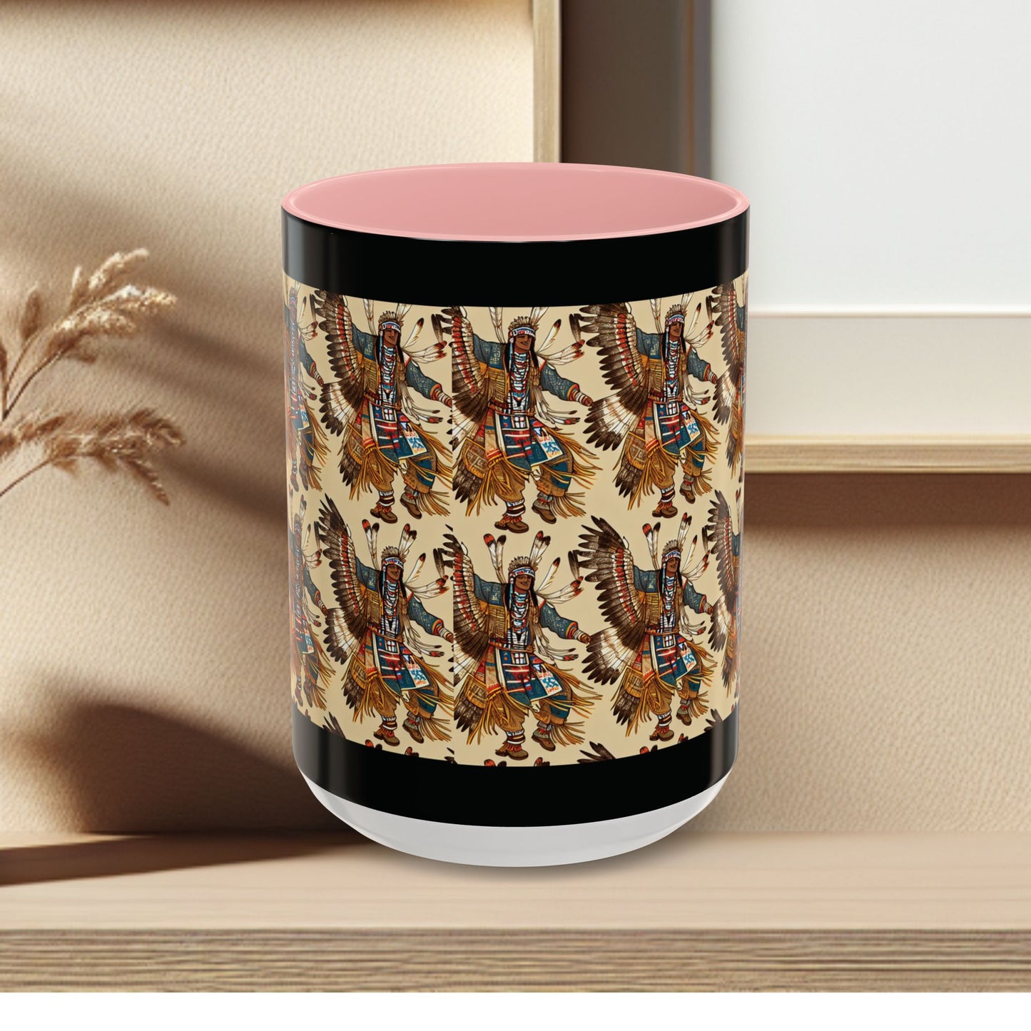 Mug- American Native Dancers Accent Coffee Mug (11, 15oz)
