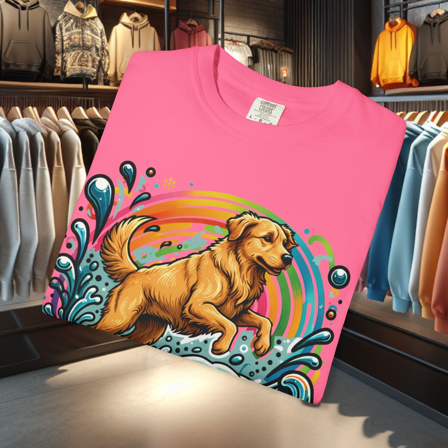 Golden Retriever in the water T-Shirt — Golden Retriever Graphic Tee