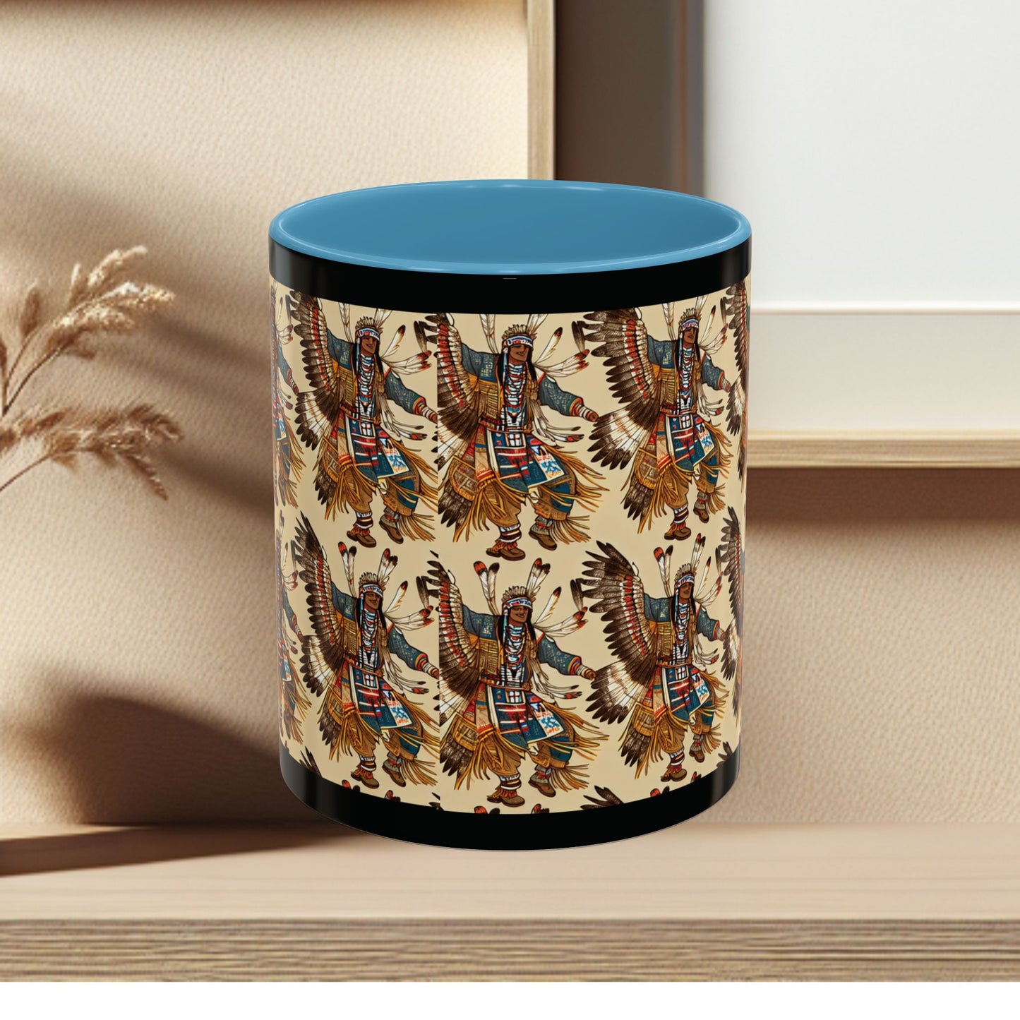 Mug- American Native Dancers Accent Coffee Mug (11, 15oz)