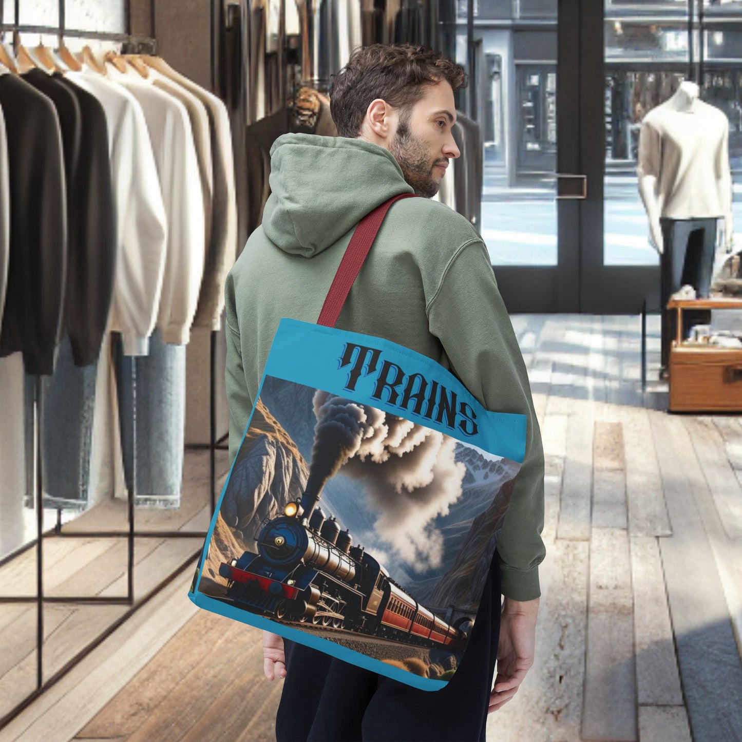 Tote Bag- Trains -Tote Bag (AOP)