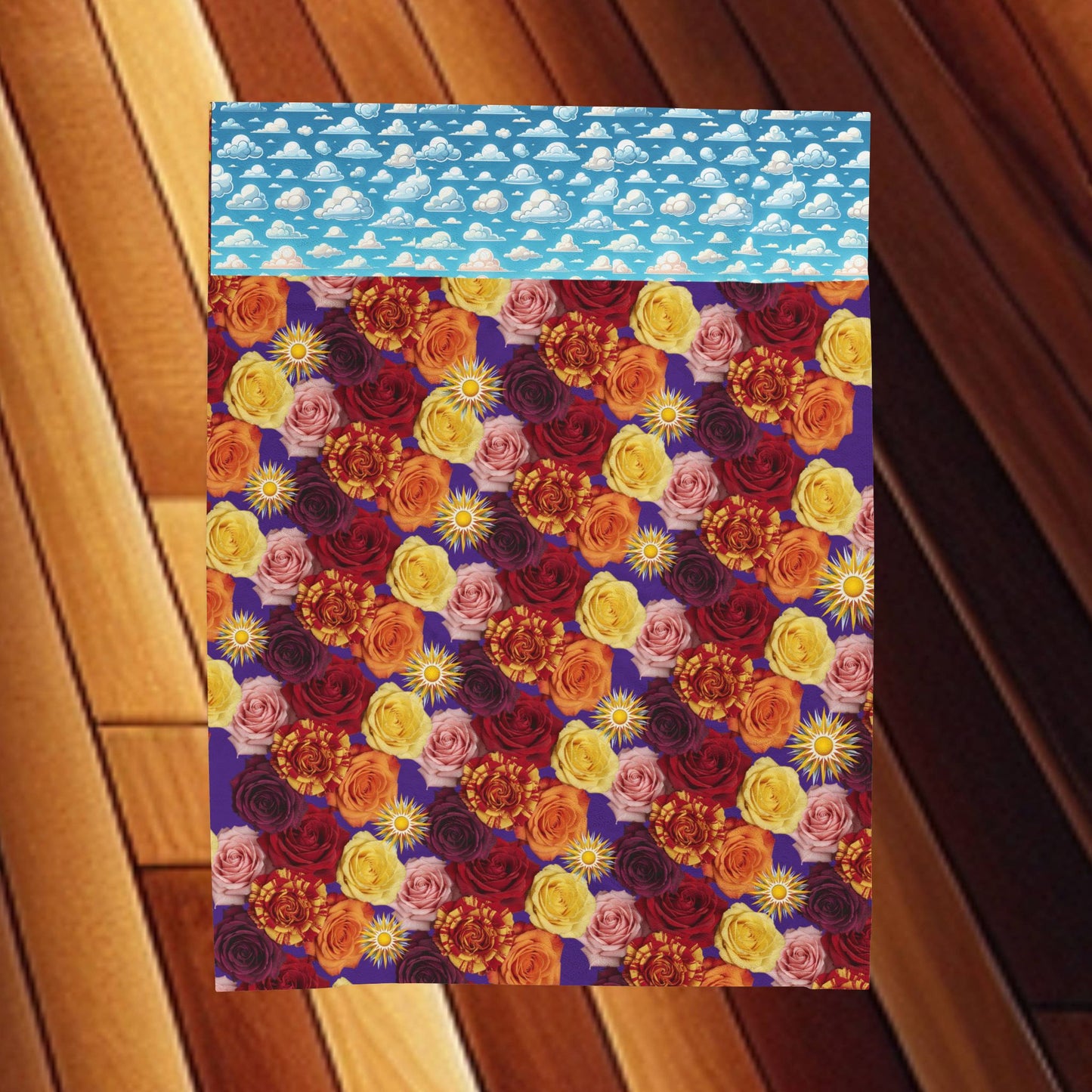 Roses Velveteen Plush Blanket — Soft Floral Rose Throw