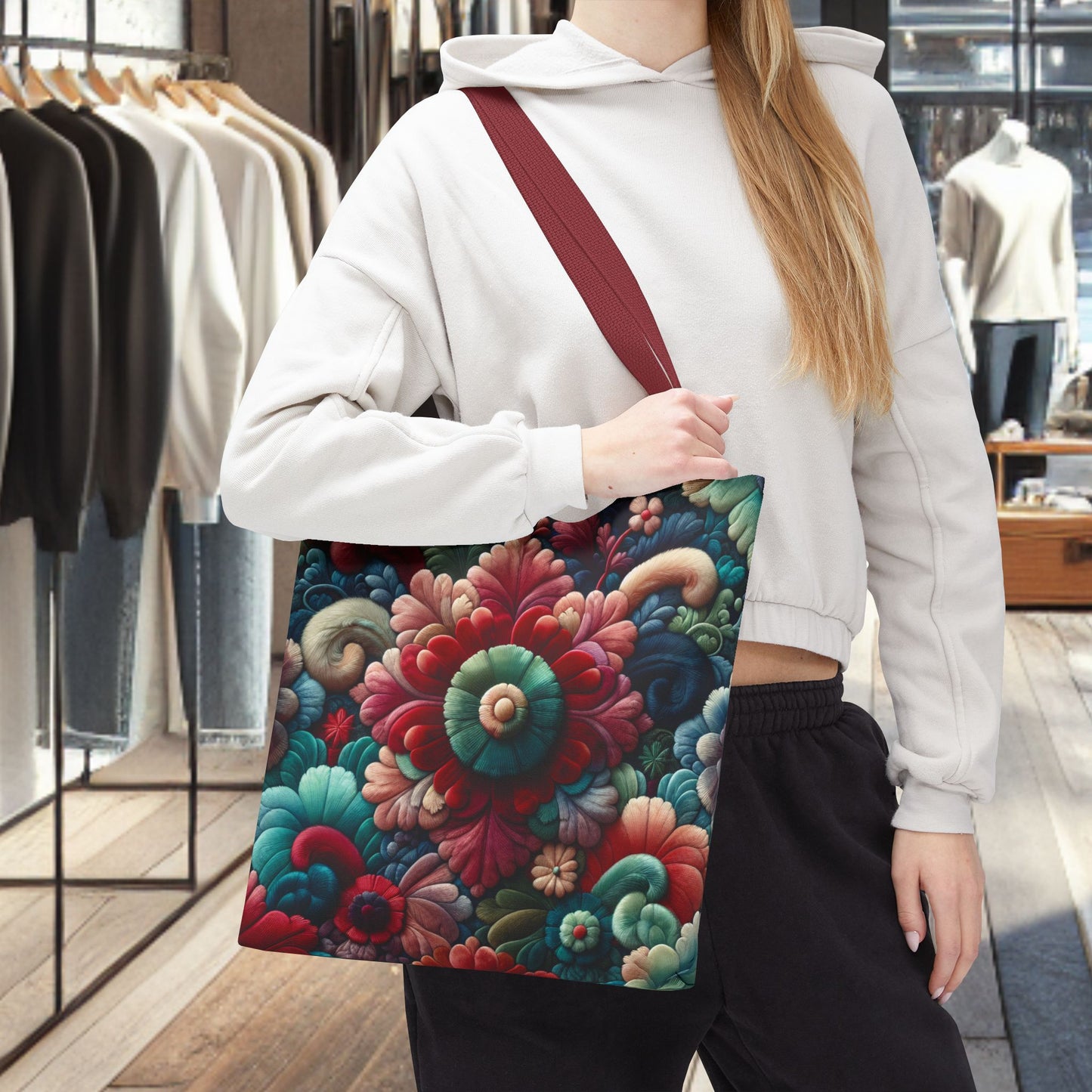Beautiful Flower Tote Bag — Floral All-Over Print Tote