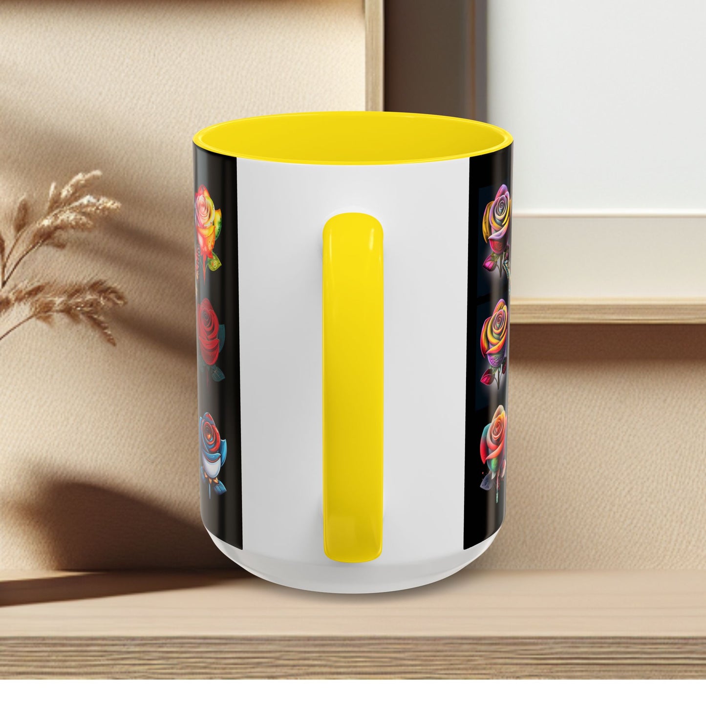 Floral Accent Mug - Perfect Gift for Garden Lovers