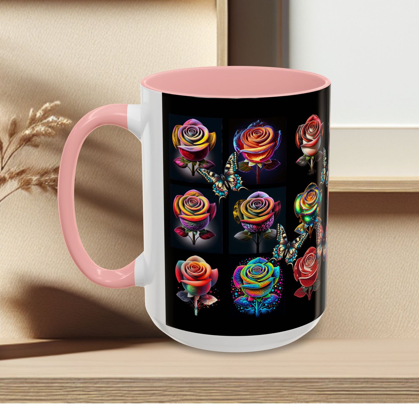 Floral Accent Mug - Perfect Gift for Garden Lovers