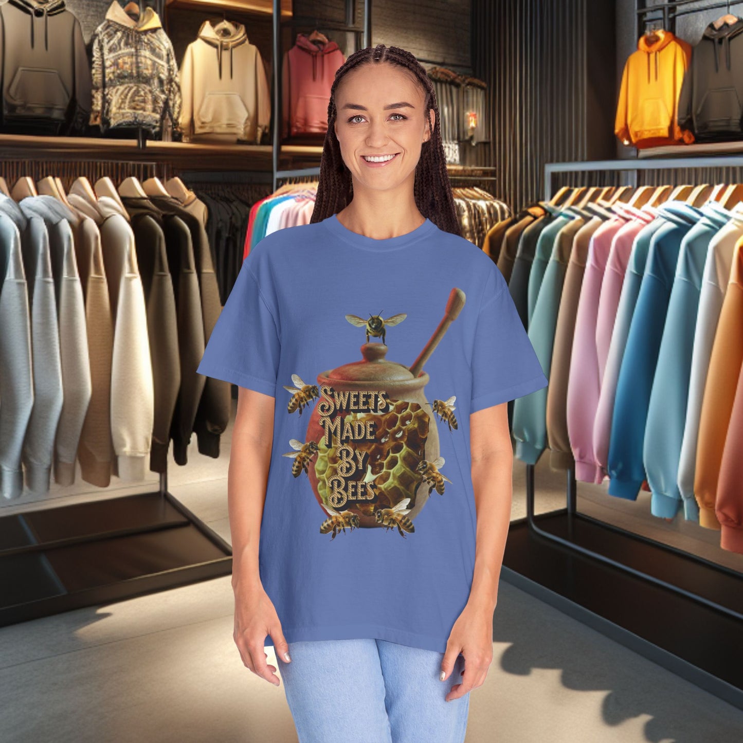 Honey Bees Graphic T-Shirt — “Sweets Made By Bees” / Oh Honey Honey Design