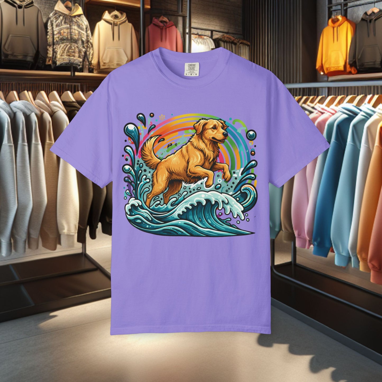 Golden Retriever in the water T-Shirt — Golden Retriever Graphic Tee