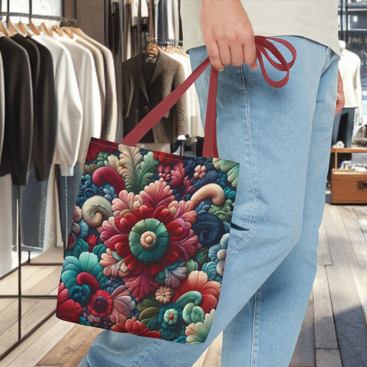 Beautiful Flower Tote Bag — Floral All-Over Print Tote