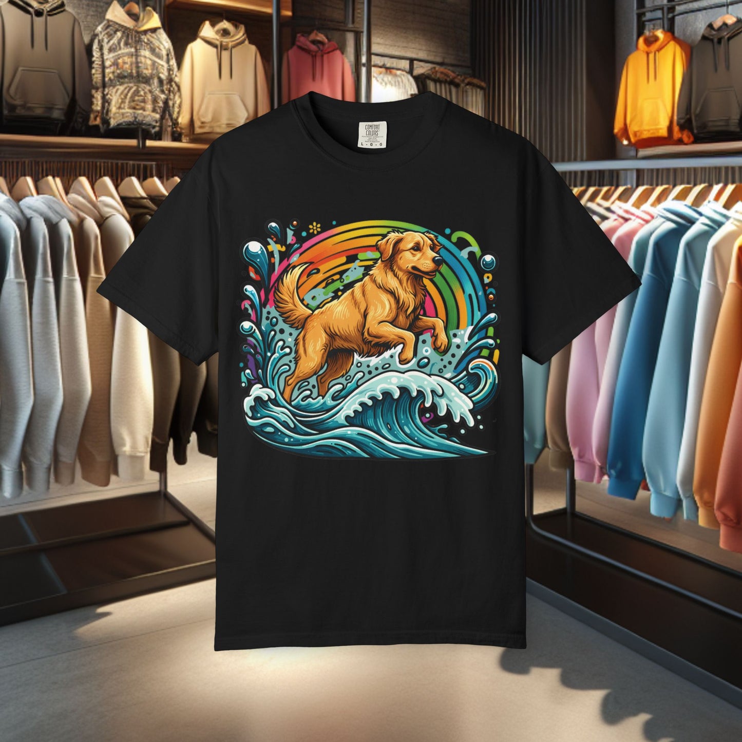 Golden Retriever in the water T-Shirt — Golden Retriever Graphic Tee