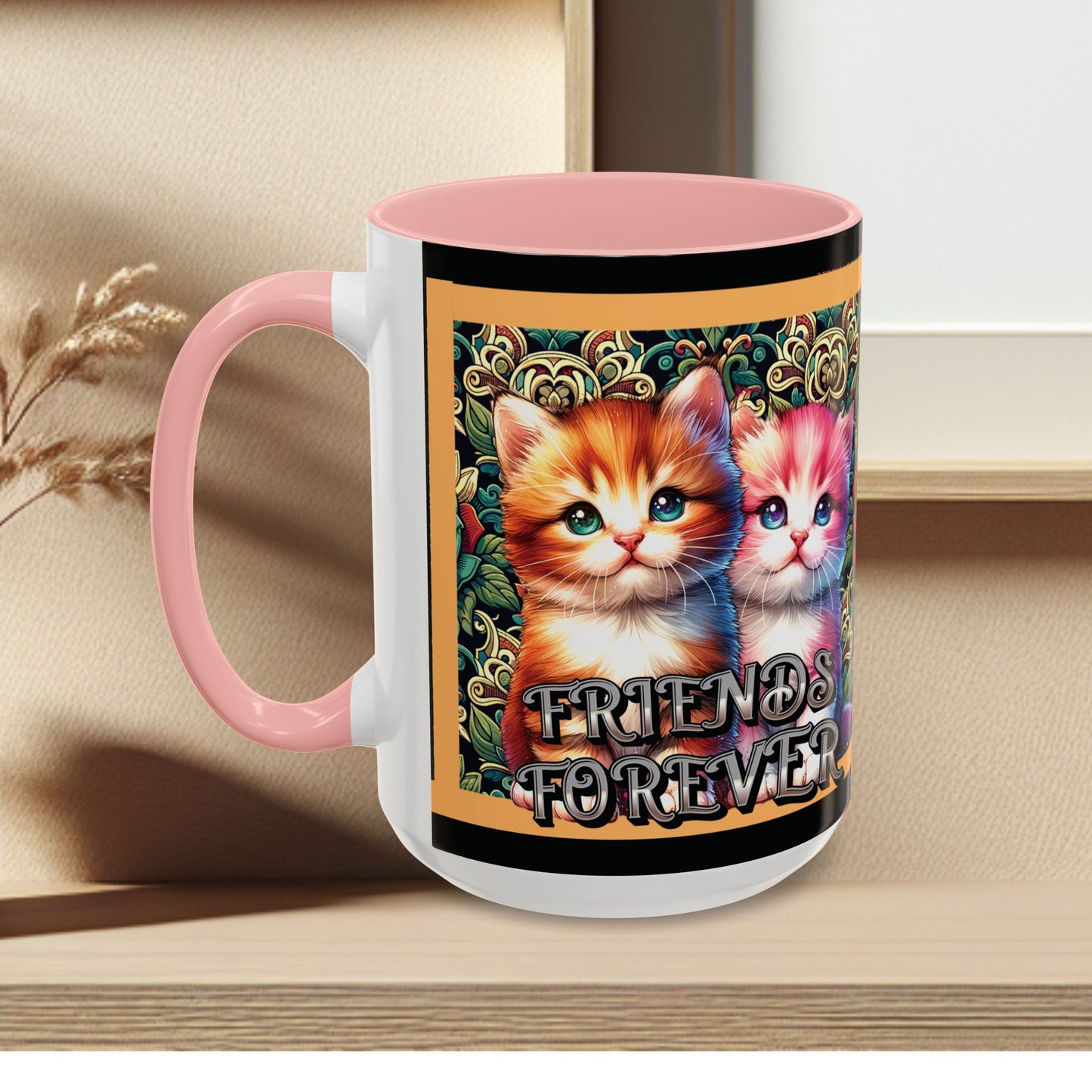 Coffee Mug Kittens Friends Forever