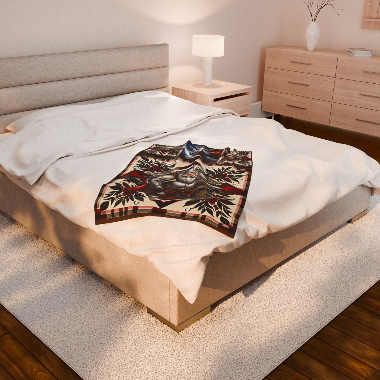 Adventurer's Velveteen Plush Blanket – Cozy Dwarf Adventurer Throw