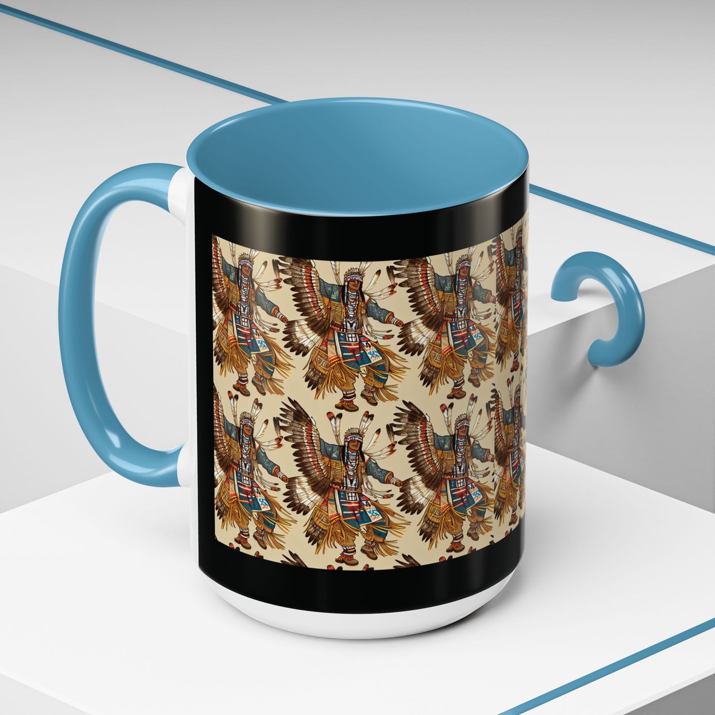 Mug- American Native Dancers Accent Coffee Mug (11, 15oz)
