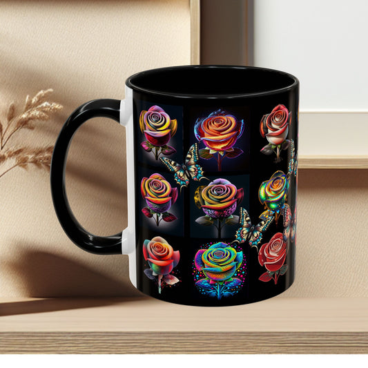 Floral Accent Mug - Perfect Gift for Garden Lovers