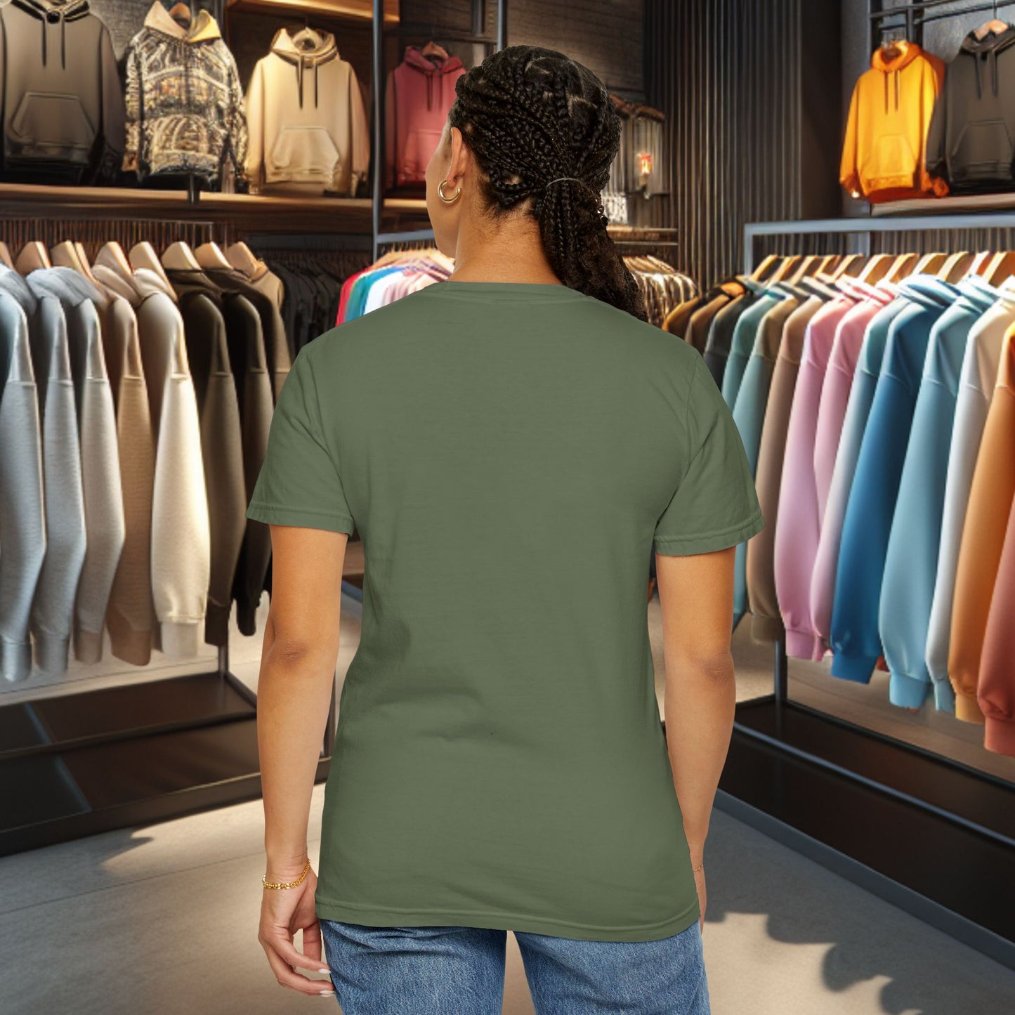 Patchwork Hot Rod T-Shirt — "pho" Patchwork Garment-Dyed